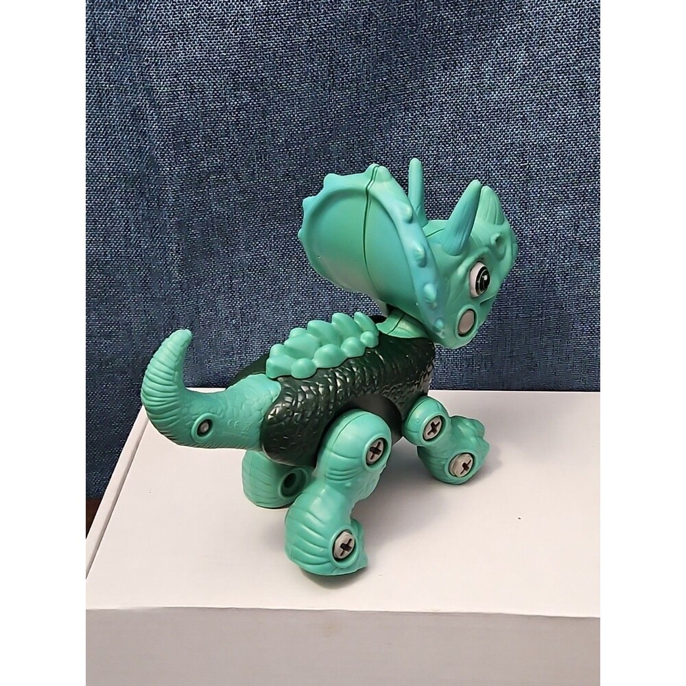 Take Apart Dinosaur Triceratops Figure Only | Green DIY Building Toy - Picture 7 of 16
